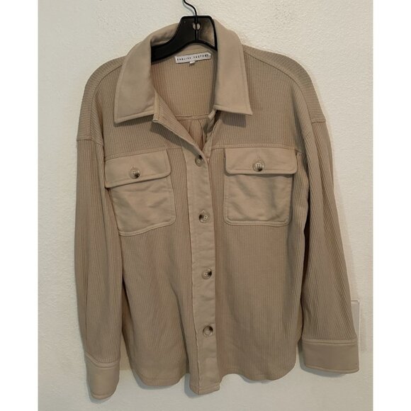 English Factory Women’s Sweater Long Sleeve Beige / Tan Size M - Picture 2 of 12